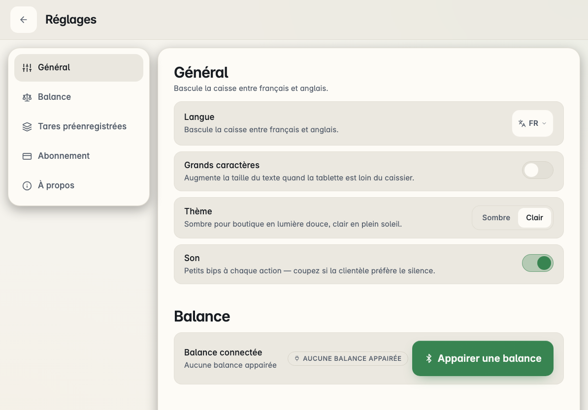 Formulaire de préférences boutique auto-rendu